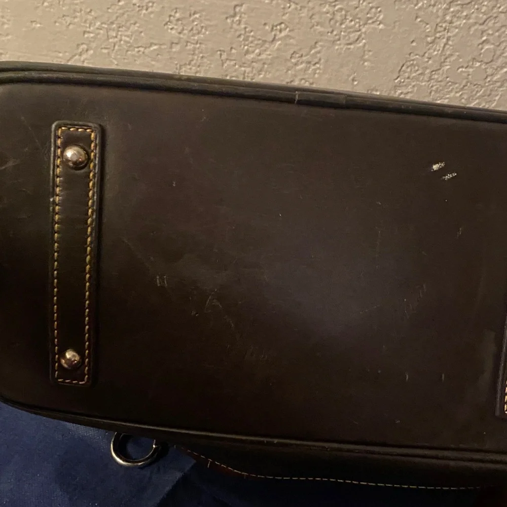 Dooney & Bourke Dark Brown Croc-Embossed Hobo Bag Set